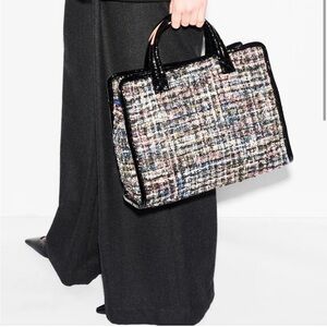 MZ Wallace Midnight Sparkle Boucle Medium Metro Box Tote, NWOT